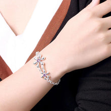 Load image into Gallery viewer, Fashion Simple Flower Purple Cubic Zircon Bracelet - Glamorousky