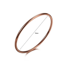 Load image into Gallery viewer, Simple Fashion Plated Rose Gold Geometric Bangle - Glamorousky