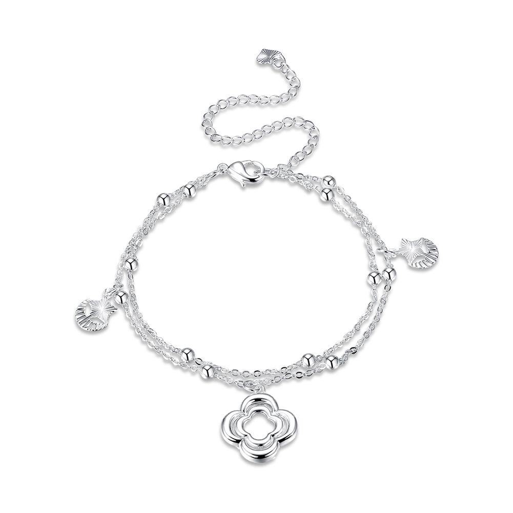 Simple Lucky Four-leafed Clover Anklet - Glamorousky