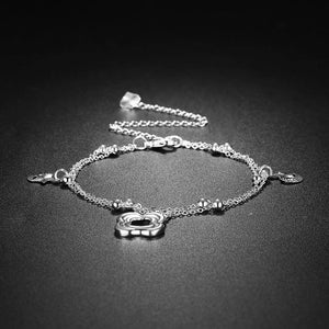 Simple Lucky Four-leafed Clover Anklet - Glamorousky