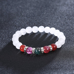 Fashion Simple Geometric Colorful Beaded Bracelet with Cubic Zircon