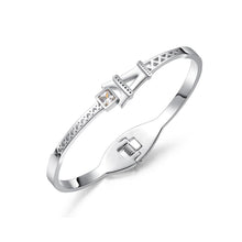 Load image into Gallery viewer, Fashion and Creative Tower Cubic Zirconia Titanium Bangle - Glamorousky