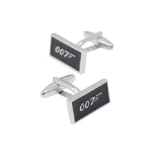 Load image into Gallery viewer, Simple High-end Black Geometric Rectangular Cufflinks