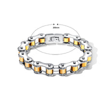 Load image into Gallery viewer, Fashion Personality Golden Bicycle Chain Titanium Steel Bracelet