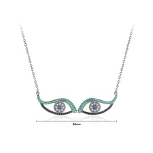 Load image into Gallery viewer, Simple and Creative Double Eye Necklace with Cubic Zirconia