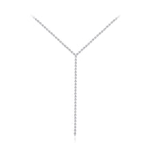 Load image into Gallery viewer, Fashion and Elegant Geometric Cubic Zirconia Tassel Necklace