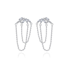 Load image into Gallery viewer, Fashion Simple Geometric Tassel Earrings with Cubic Zirconia