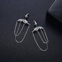 Load image into Gallery viewer, Fashion Simple Geometric Tassel Earrings with Cubic Zirconia