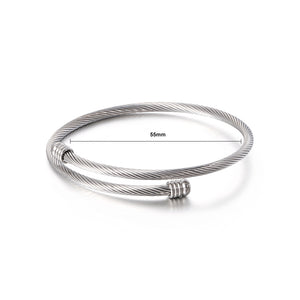 Fashion Simple Geometric Round 316L Stainless Steel Bangle