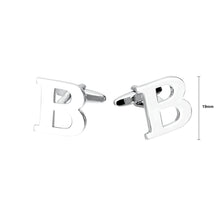 Load image into Gallery viewer, Simple Personality English Alphabet B Cufflinks