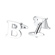 Load image into Gallery viewer, Simple Personality English Alphabet B Cufflinks