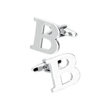 Load image into Gallery viewer, Simple Personality English Alphabet B Cufflinks