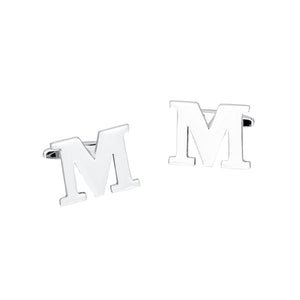 Simple Personality English Alphabet M Cufflinks