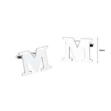 Load image into Gallery viewer, Simple Personality English Alphabet M Cufflinks