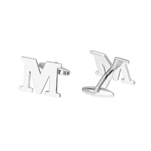 Load image into Gallery viewer, Simple Personality English Alphabet M Cufflinks