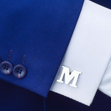 Load image into Gallery viewer, Simple Personality English Alphabet M Cufflinks