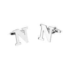 Load image into Gallery viewer, Simple Personality English Alphabet N Cufflinks