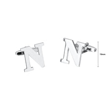 Load image into Gallery viewer, Simple Personality English Alphabet N Cufflinks