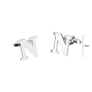 Simple Personality English Alphabet N Cufflinks