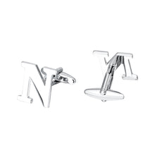 Load image into Gallery viewer, Simple Personality English Alphabet N Cufflinks