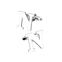 Load image into Gallery viewer, Simple Personality English Alphabet N Cufflinks