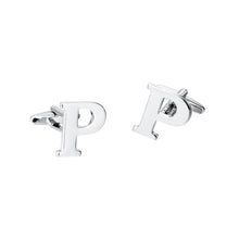 Load image into Gallery viewer, Simple Personality English Alphabet P Cufflinks