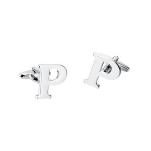 Simple Personality English Alphabet P Cufflinks