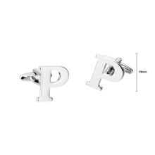 Load image into Gallery viewer, Simple Personality English Alphabet P Cufflinks