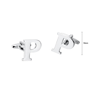 Simple Personality English Alphabet P Cufflinks