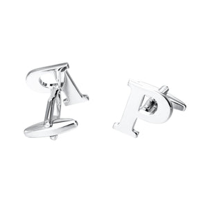 Simple Personality English Alphabet P Cufflinks