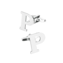 Load image into Gallery viewer, Simple Personality English Alphabet P Cufflinks