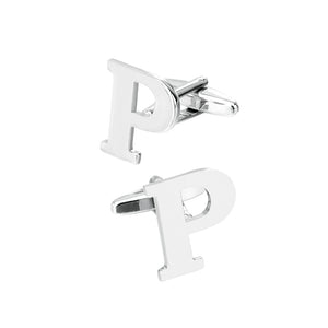 Simple Personality English Alphabet P Cufflinks