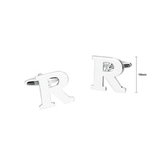 Load image into Gallery viewer, Simple Personality English Alphabet R Cufflinks