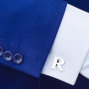 Simple Personality English Alphabet R Cufflinks