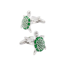 Load image into Gallery viewer, Fashion Simple Green Turtle Cufflinks