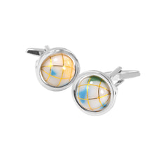 Load image into Gallery viewer, Fashion and Elegant Geometric White Ball Cufflinks