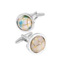 Load image into Gallery viewer, Fashion and Elegant Geometric White Ball Cufflinks