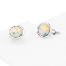 Load image into Gallery viewer, Fashion and Elegant Geometric White Ball Cufflinks