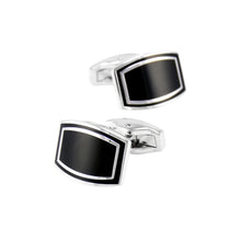 Load image into Gallery viewer, Fashion High-end Geometric Rectangular Black Cufflinks