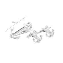 Load image into Gallery viewer, Fashion and Personalized Anchor Tie Clip and Cufflinks Set