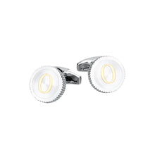 Load image into Gallery viewer, Fashion Simple English Alphabet O Round Cufflinks