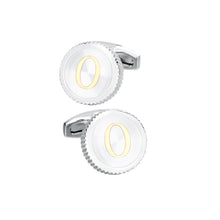 Load image into Gallery viewer, Fashion Simple English Alphabet O Round Cufflinks