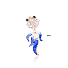 Load image into Gallery viewer, Simple and Fashion Plated Gold Goldfish Brooch with Cubic Zirconia