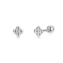 Load image into Gallery viewer, 925 Sterling Silver Simple Fashion Geometric Flower Stud Earrings