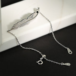 925 Sterling Silver Fashion Simple Leaf Bracelet