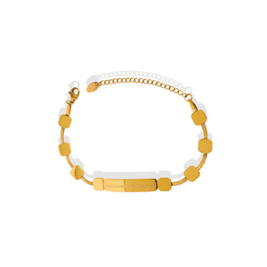 Fashion Temperament Plated Gold 316L Stainless Steel Geometric Bracelet
