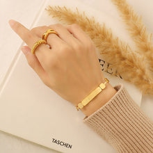 Load image into Gallery viewer, Fashion Temperament Plated Gold 316L Stainless Steel Geometric Bracelet