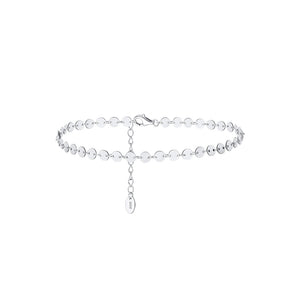 925 Sterling Silver Fashion Simple Disc Geometric Anklet