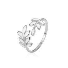 Load image into Gallery viewer, 925 Sterling Silver Simple Fashion Leaf Adjustable Open Ring